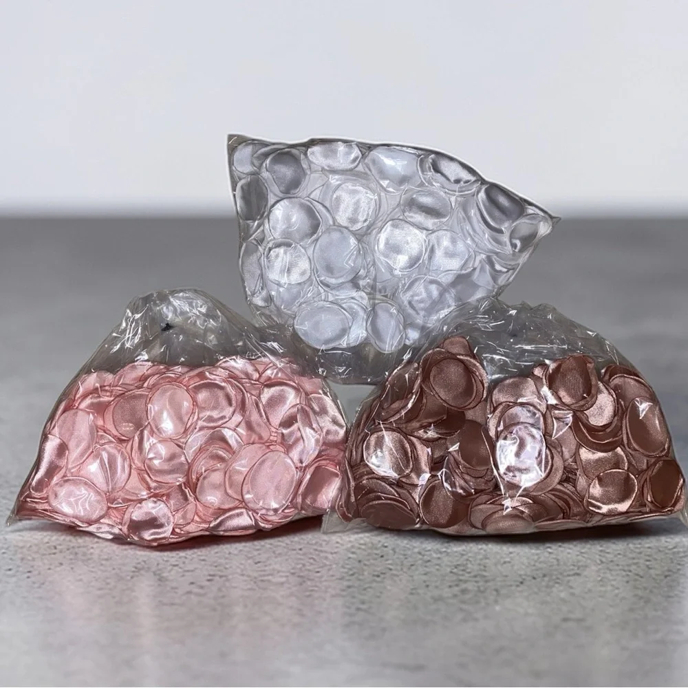 SATIN ROSE PETALS Wedding Accessories  800 CT Total-3 colors Mauve, Pink, White